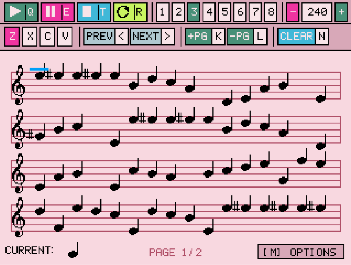 Embedded VGA Music Sequencer